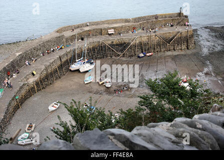 Ein kleines Dorf in der Torridge Bezirk Devon in Clovelly Harbour Stockfoto