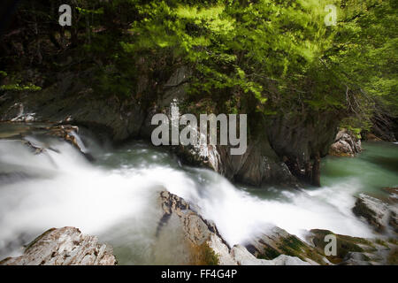 Cubo Wasserfall, Irati Naturpark. Navarre.Spain Stockfoto