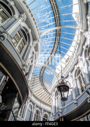 Morgan Arcade-Glasdach in Cardiff Stockfoto