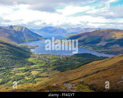 Blick auf Loch Leven Pap von Glencoe Stockfoto