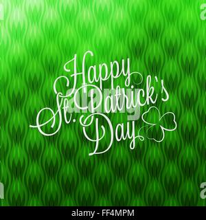 Glücklich St. Patricks Day Schriftzug für Ihr design Stock Vektor