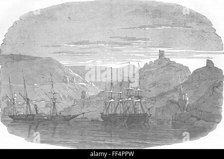 UKRAINE Balaklawa Hafen 1854. Illustrierte London News Stockfoto