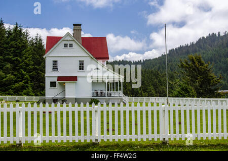 Heceta Head Leuchtturm LichthüterInnen Hütte an der Küste von Oregon Stockfoto