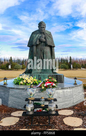Das Heiligtum unserer lieben Frau von Ludzmierz. Der älteste römisch-katholische Pfarrei in Podhale, Polen. Stockfoto