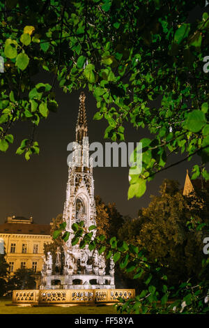 Kranner Brunnen. Denkmal von Francis I, Kaiser von Österreich in Prag, Tschechien. Stockfoto