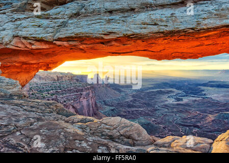 Mesa Arch im Canyonlands National Park, Utah. Stockfoto