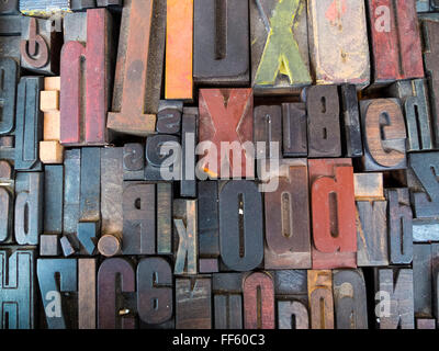 Holz Typ Buchstaben Stockfoto