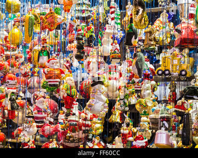 Christbaumschmuck - German Christmas Fair Stockfoto