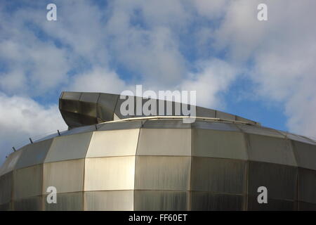 Dach-Detail der Naben, Sheffield Hallam University Students' Union Gebäude im Stadtzentrum von Sheffield, South Yorkshire UK Stockfoto