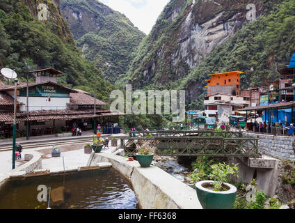 Agua Calientes in Peru Stockfoto