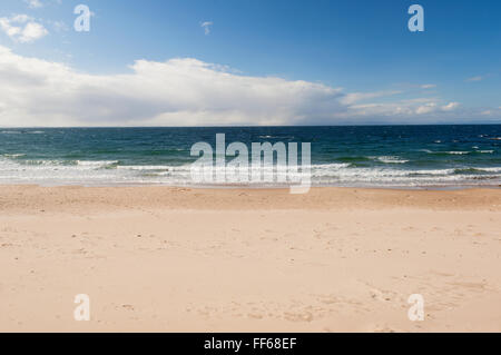 Der Strand von Hopeman - Moray, Schottland. Stockfoto