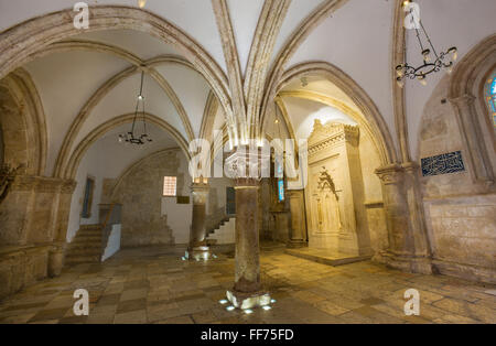 JERUSALEM, ISRAEL - 4. März 2015: Das Coenaculum (nach Tradicon das letzte Abendmahl-Halle). Stockfoto