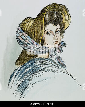 EMILY JANE BRONTE (1818-1848). /nEnglish Autor: nach einer Zeichnung von ihrer Schwester Charlotte. Stockfoto
