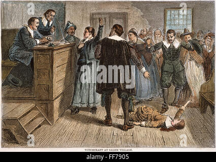 SALEM WITCH TRIAL, 1692. /nThe Studie von Giles Corey in Salem ...