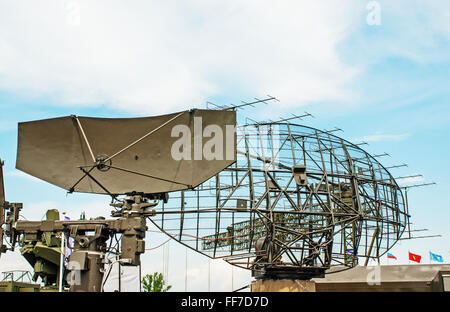 5. belarussischen militärische Ausstellung MILEX 2009 - 19-22. Mai 2009.Antennas Flak Verteidigung Radare. Stockfoto