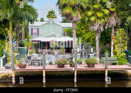 Luxus-Villa im exklusiven Teil der Fort Lauderdale bekannt als klein-Venedig Stockfoto