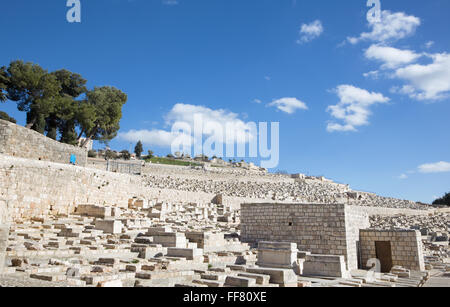 Jerusalem - der jüdische Friedhof auf dem Ölberg. Stockfoto