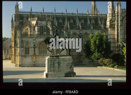 Blick auf Kloster de Batalha im Distrikt Leiria Portugal Stockfoto