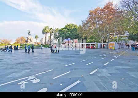 Mountainbike Strecke über Plaça d ' Espanya auf 13. Dezember 2015 in Palma De Mallorca, Balearen, Spanien Stockfoto