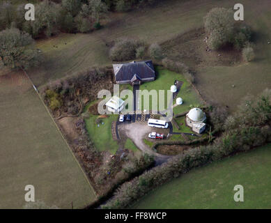 Luftaufnahme der UCLAN Alston Sternwarte in der Nähe von Preston, UK Stockfoto