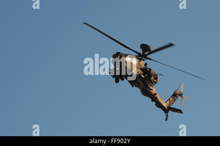 British Army Air Corps AgustaWestland Apache Kampfhubschrauber Stockfoto