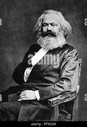 Karl Marx, geboren sozialistische Philosoph, Ökonom und Schriftsteller. Foto c.1875 Stockfoto