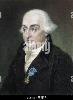 JOSEPH-LOUIS LAGRANGE-/n(1736-1813). Französisch (Italienisch-geboren) Mathematiker und Astronom. Stahl, Gravur, Englisch, 1833. Stockfoto