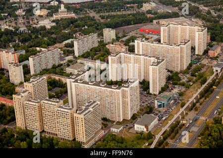 Birdseye Blick auf Moskau, Russland, Sommer Stockfoto