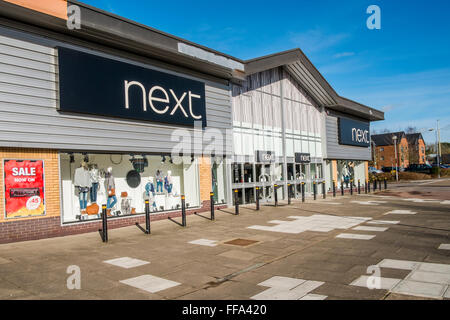 NÄCHSTEN Enham Arch Retail Park, Andover, Hampshire Stockfoto