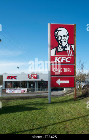 KFC Enham Arch Retail Park, Andover, Hampshire Stockfoto