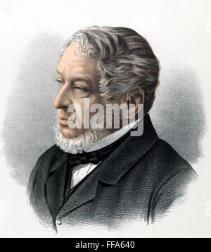 LIONEL NATHAN de ROTHSCHILD (1808-1879). Britischer Bankier und Philanthrop. Lithographie, Englisch, 19. Jahrhundert. Stockfoto