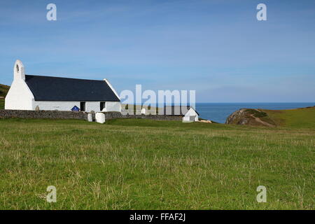 MWNT, kleine Gemeinde und alte Gemeinde im Süden Ceredigion, Wales, an der Küste West-Wales Stockfoto
