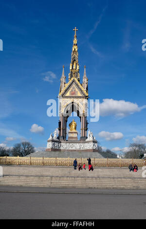Einen Überblick über das Albert Memorial in Kensington Gardens, London Stockfoto