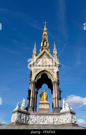 Einen Überblick über das Albert Memorial in Kensington Gardens, London Stockfoto