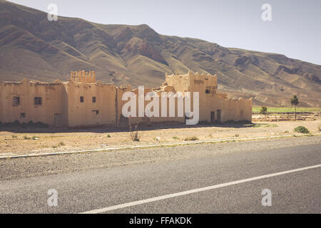 Dorf in Ouarzazate, Marokko, Afrika Stockfoto