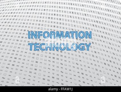 Informationen Technologie generischen Hintergrund im flat design Stock Vektor