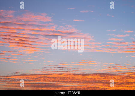 Bewölkter Himmel bei Sonnenuntergang, La Gomera, Kanarische Inseln, Spanien Stockfoto