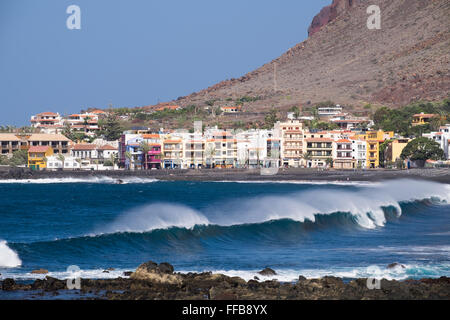 La Playa, Valle Gran Rey, La Gomera, Kanarische Inseln, Spanien Stockfoto
