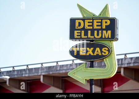 Deep Ellum Dallas Texas Zeichen Stockfoto