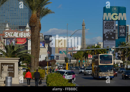 Die südlichen Strip, Las Vegas NV Stockfoto