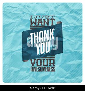 Vintage Dankeschön-Karte Stock Vektor