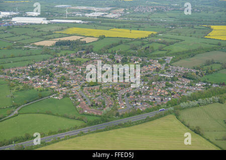 Eine Luftaufnahme von Northamptonshire Dorf der Kilsby Stockfoto