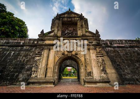 Eingang zum Fort Santiago, in Intramuros, Manila, Philippinen. Stockfoto