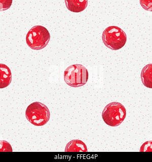 Aquarell Cranberry. Nahtlose Muster. Stockfoto