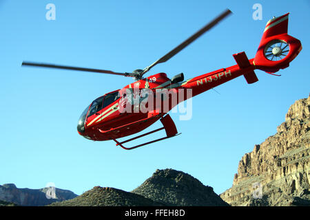 Grand Canyon Helikopter Touren, fliegen von Boulder City Flughafen zum West Rim, Nevada, USA Stockfoto