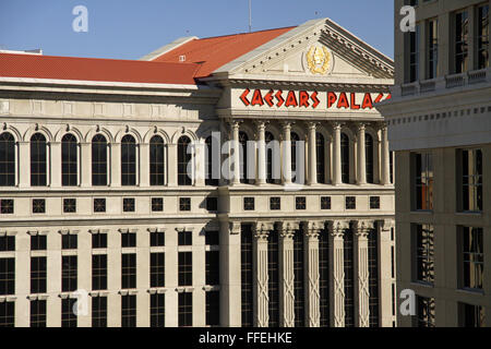 die Fassade des Hotel Caesars Palace in Las Vegas, Nevada, USA Stockfoto