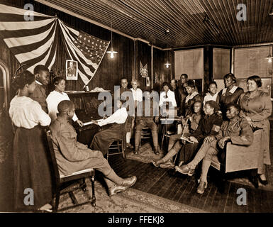 Ehren Männer über für Camps zu verlassen. Farbige Frauen ein Club für Ihre Männer in der Service, Newark, NJ. Versorgung öffnen kann. 1918. Stockfoto