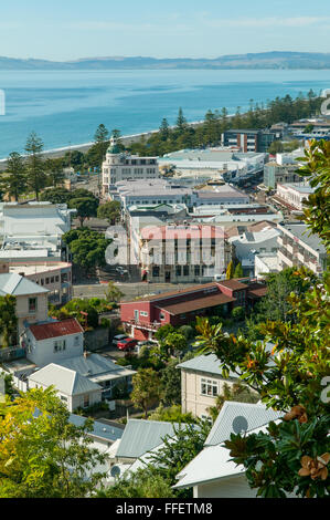 Stadtansicht von Clyde Street, Napier, Hawkes Bay, Neuseeland Stockfoto