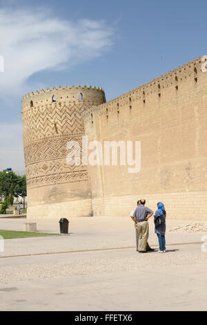 Schiefen Turm der Zitadelle Arg-e Karim Khani in Shiraz, Iran Stockfoto