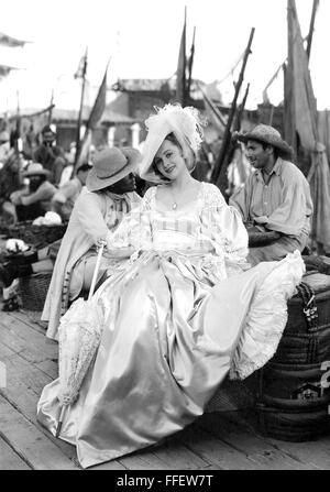 OLIVIA de HAVILLAND anglo-amerikanischen Schauspielerin am Set von Captain Blood 1935 Stockfoto